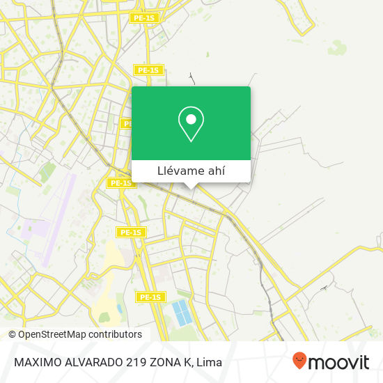 Mapa de MAXIMO ALVARADO 219 ZONA K