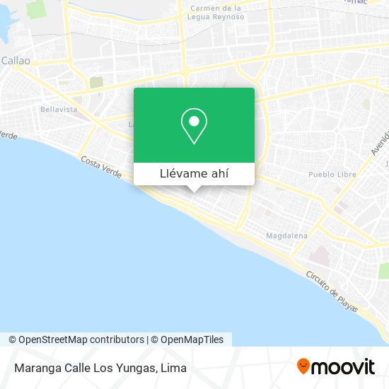 Mapa de Maranga   Calle Los Yungas