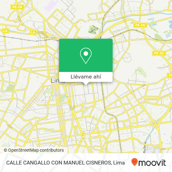 Mapa de CALLE CANGALLO CON MANUEL CISNEROS