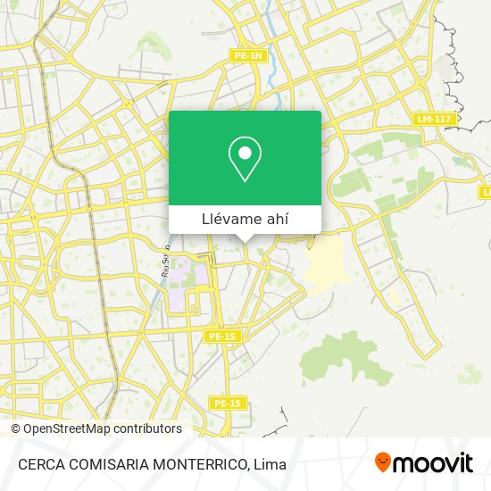 Mapa de CERCA COMISARIA MONTERRICO