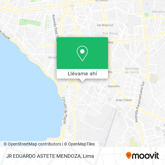 Mapa de JR  EDUARDO ASTETE MENDOZA