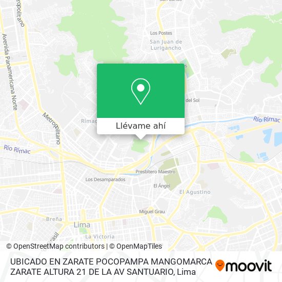 Mapa de UBICADO EN ZARATE   POCOPAMPA   MANGOMARCA ZARATE ALTURA 21 DE LA AV  SANTUARIO