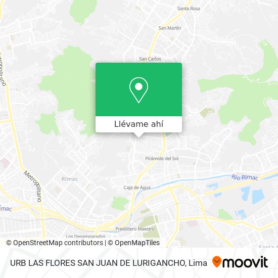 Mapa de URB  LAS FLORES SAN JUAN DE LURIGANCHO