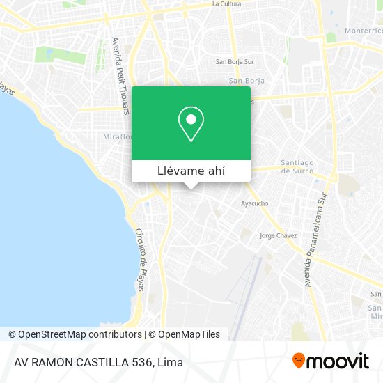 Mapa de AV  RAMON CASTILLA 536