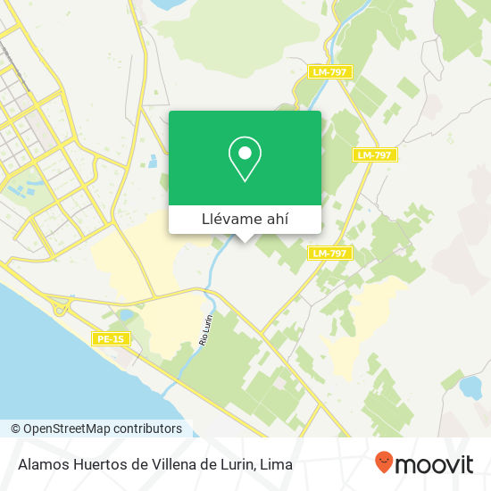 Mapa de Alamos Huertos de Villena de Lurin
