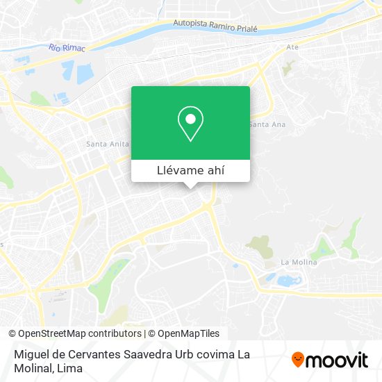 Mapa de Miguel de Cervantes Saavedra Urb covima La Molinal