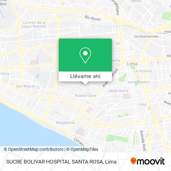 Mapa de SUCRE BOLIVAR  HOSPITAL SANTA ROSA