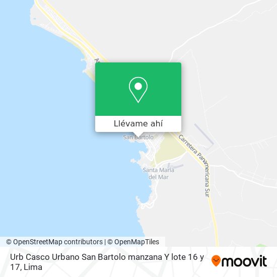 Mapa de Urb  Casco Urbano  San Bartolo  manzana Y lote 16 y 17
