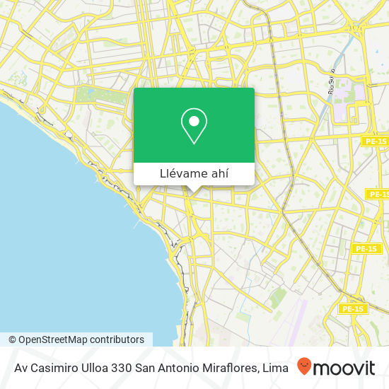 Mapa de Av  Casimiro Ulloa 330 San Antonio Miraflores