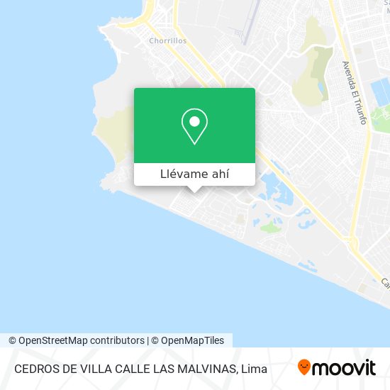Mapa de CEDROS DE VILLA  CALLE LAS MALVINAS