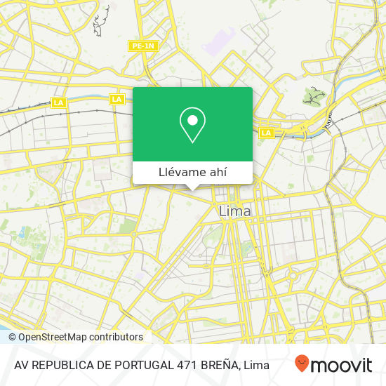 Mapa de AV REPUBLICA DE PORTUGAL 471 BREÑA