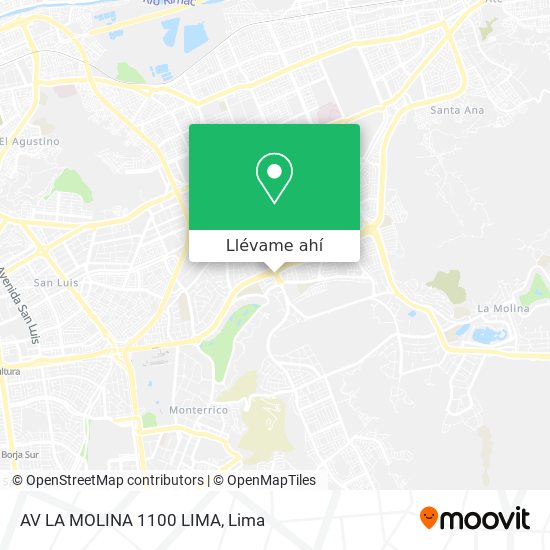 Mapa de AV LA MOLINA 1100  LIMA