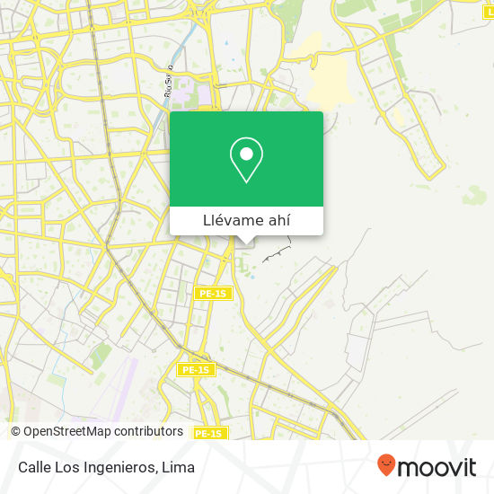 Mapa de Calle Los Ingenieros