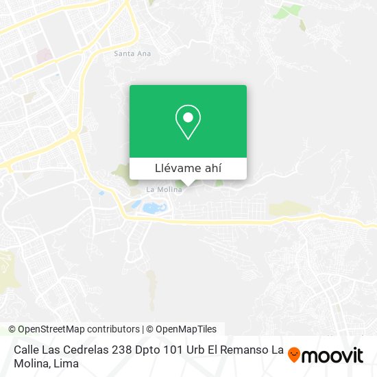 Mapa de Calle Las Cedrelas 238 Dpto 101 Urb  El Remanso La Molina