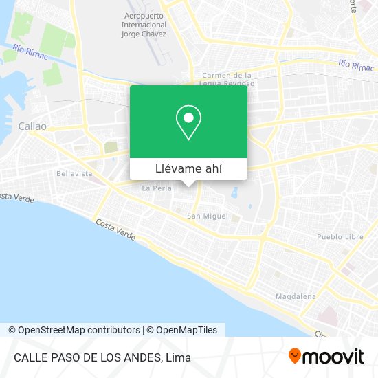 Mapa de CALLE PASO DE LOS ANDES