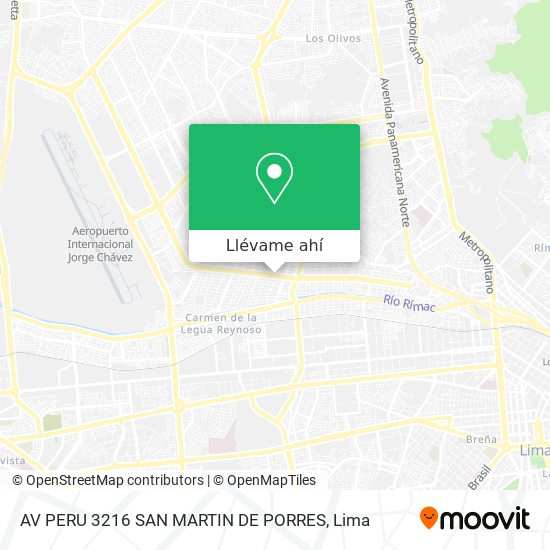 Mapa de AV  PERU 3216 SAN MARTIN DE PORRES