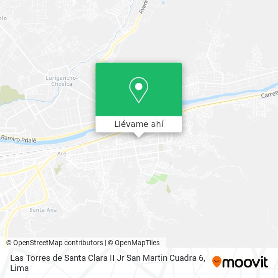 Mapa de Las Torres de Santa Clara II  Jr  San Martin  Cuadra 6