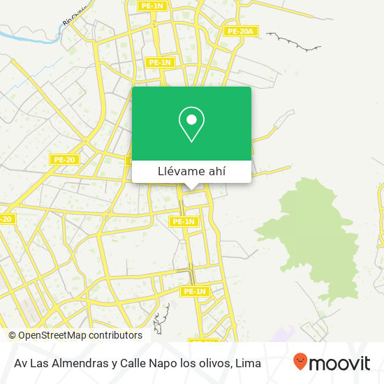 Mapa de Av Las Almendras y Calle Napo los olivos