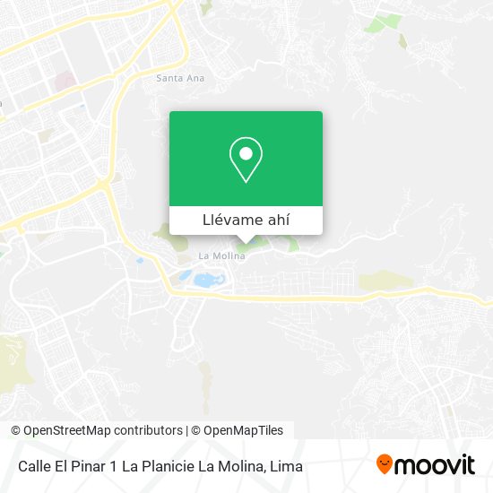Mapa de Calle El Pinar 1  La Planicie  La Molina