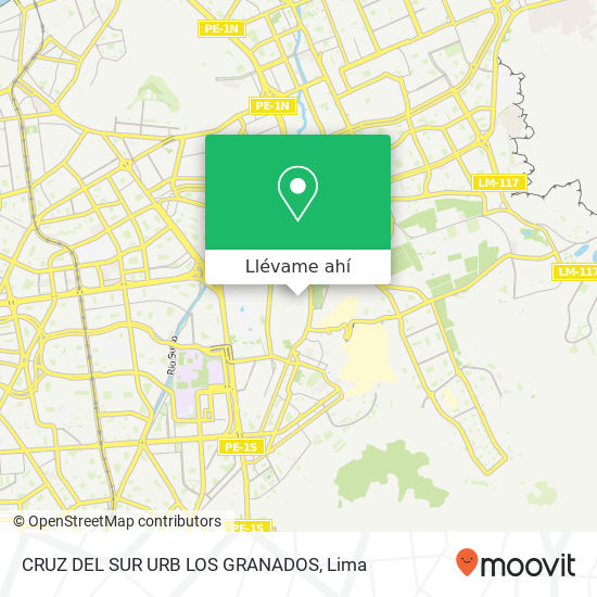 Mapa de CRUZ DEL SUR     URB  LOS GRANADOS