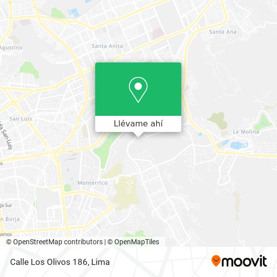 Mapa de Calle Los Olivos 186