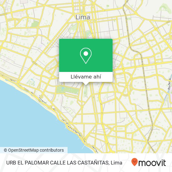 Mapa de URB EL PALOMAR  CALLE LAS CASTAÑITAS