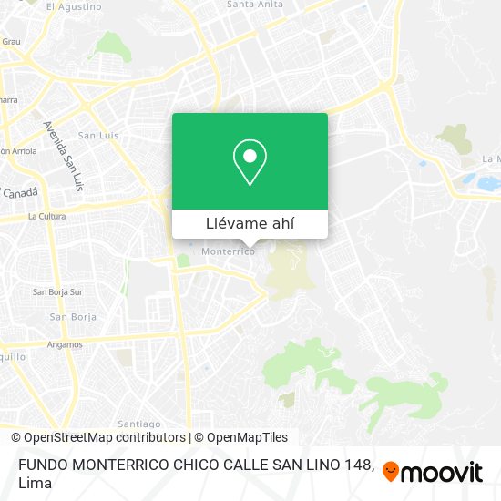 Mapa de FUNDO MONTERRICO CHICO  CALLE SAN LINO 148