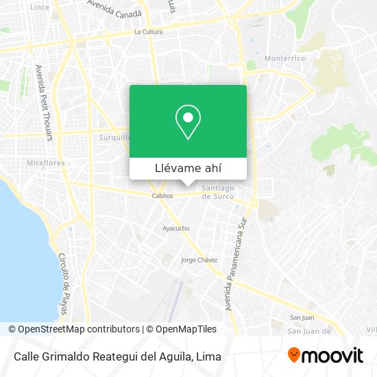 Mapa de Calle Grimaldo Reategui del Aguila