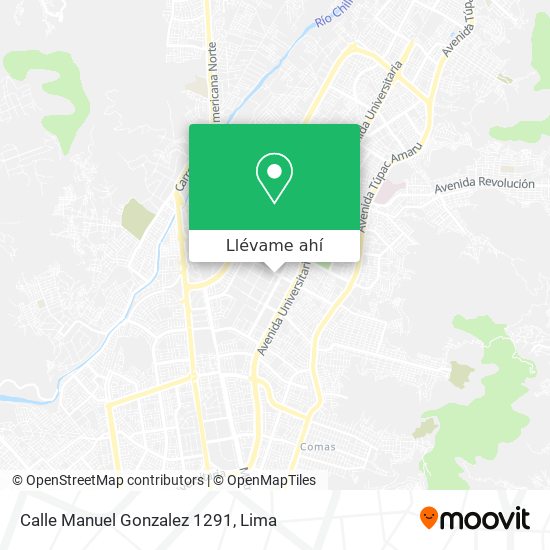 Mapa de Calle Manuel Gonzalez 1291