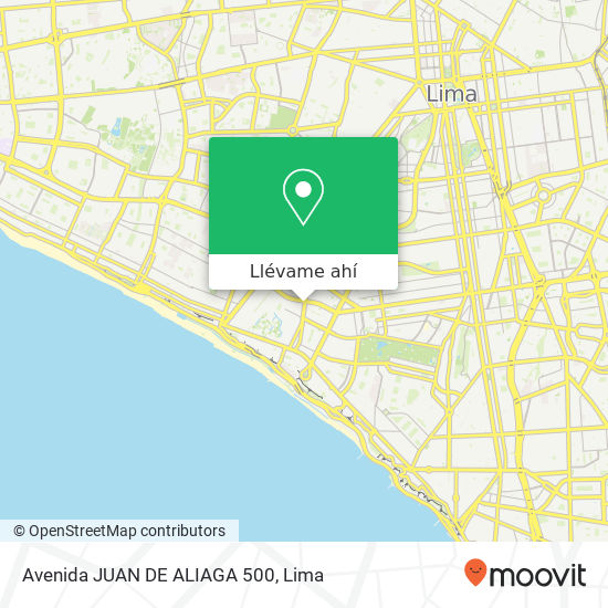 Mapa de Avenida JUAN DE ALIAGA 500