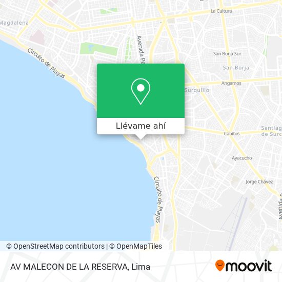 Mapa de AV  MALECON DE LA RESERVA