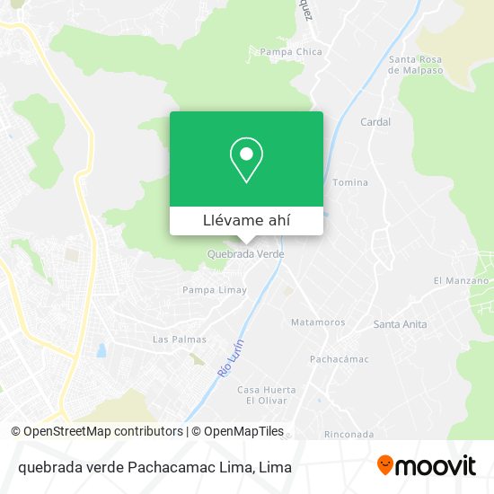 Mapa de quebrada verde  Pachacamac  Lima