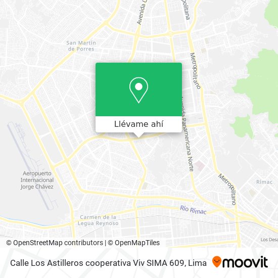 Mapa de Calle  Los Astilleros  cooperativa Viv  SIMA 609