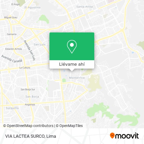 Mapa de VIA LACTEA SURCO