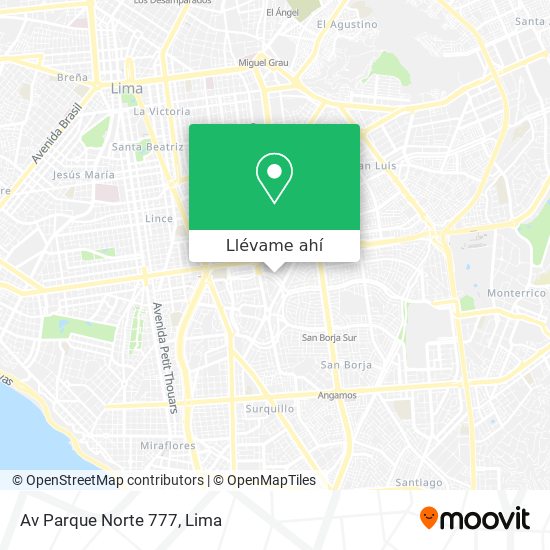 Mapa de Av  Parque Norte 777