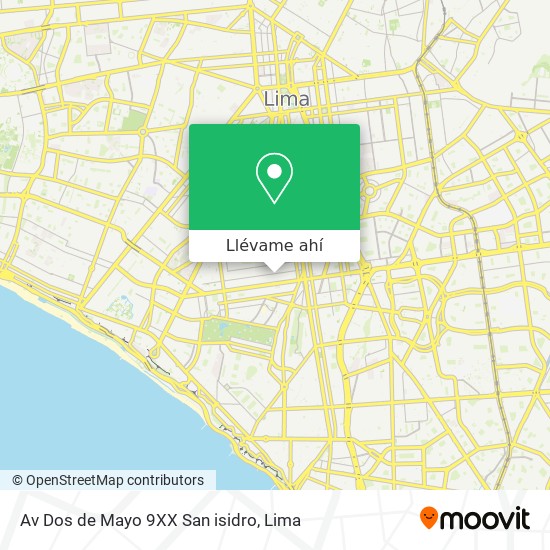 Mapa de Av  Dos de Mayo 9XX  San isidro