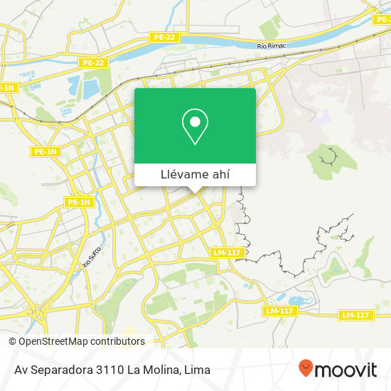 Mapa de Av Separadora 3110 La Molina