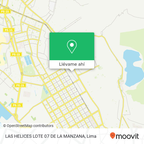 Mapa de LAS HELICES LOTE 07 DE LA MANZANA