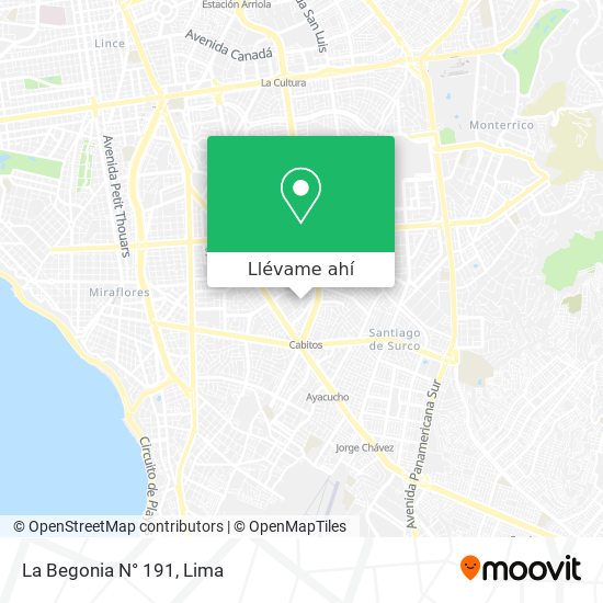 Cómo llegar a La Begonia N° 191 en Surquillo en Autobús?