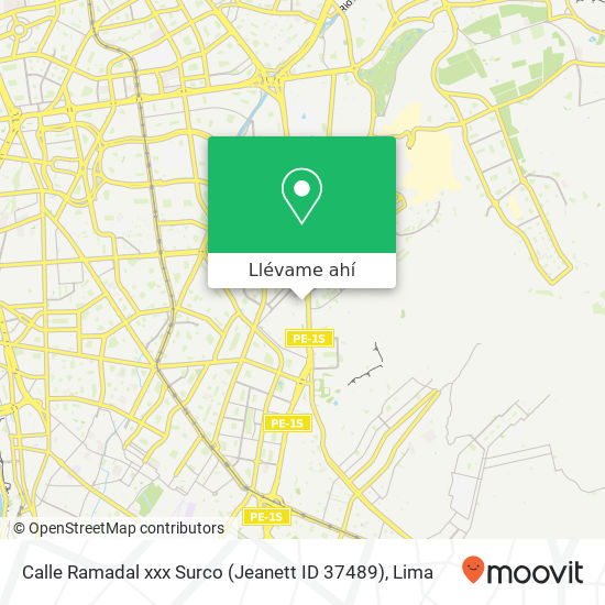 Mapa de Calle Ramadal xxx Surco (Jeanett ID 37489)