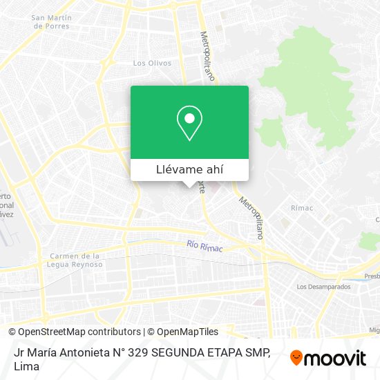 Mapa de Jr  María Antonieta N° 329    SEGUNDA ETAPA   SMP