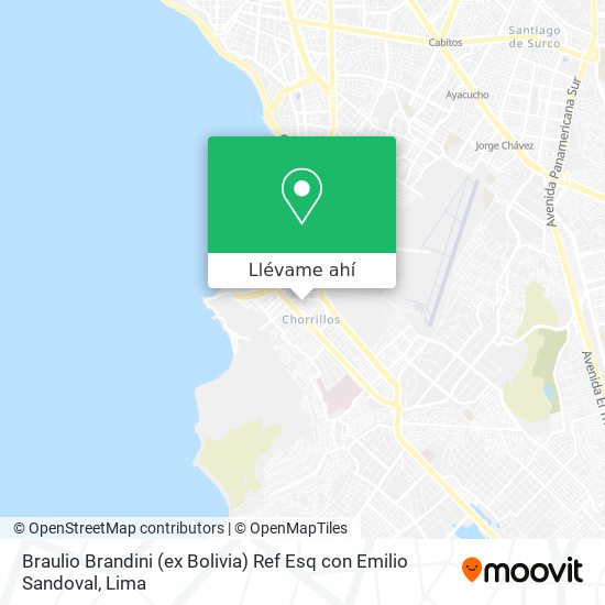 Mapa de Braulio Brandini (ex  Bolivia)  Ref  Esq  con Emilio Sandoval