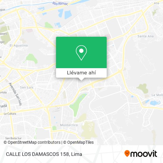 Mapa de CALLE LOS DAMASCOS  158
