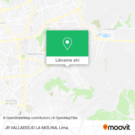 Mapa de JR  VALLADOLID LA MOLINA