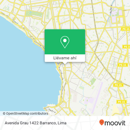 Mapa de Avenida Grau 1422 Barranco