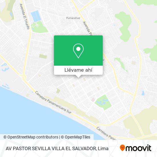 Mapa de AV  PASTOR SEVILLA  VILLA EL SALVADOR