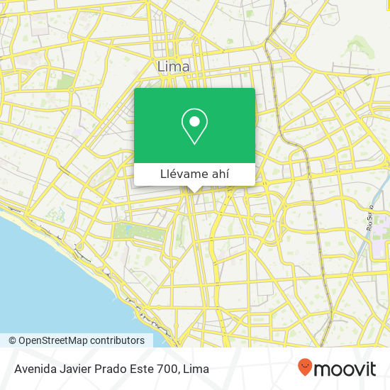 Mapa de Avenida Javier Prado Este 700