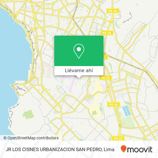 Mapa de JR  LOS CISNES  URBANIZACION SAN PEDRO
