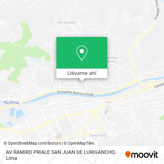 Mapa de AV  RAMIRO PRIALE SAN JUAN DE LURIGANCHO