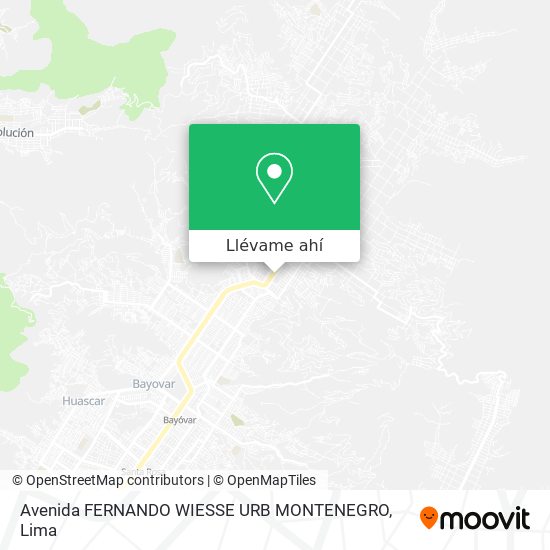 Mapa de Avenida FERNANDO WIESSE URB  MONTENEGRO